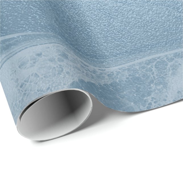 Elegant modern stylish fresh blue marble wrapping paper (Roll Corner)
