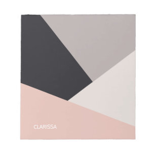 Elegant modern stylish geometric colour block notepad