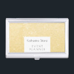 Elegant modern stylish glitter event planner business card holder<br><div class="desc">Pretty faux glitter texture. Add your name and profession.</div>