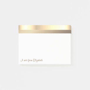 Elegant Modern Stylish Gold -Personalised Post-it Notes