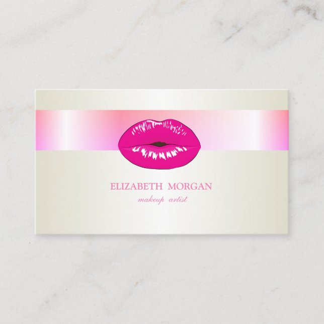 Elegant Modern Stylish,Lips Business Card (Front)
