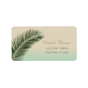 Elegant Modern Stylish,Palm Leaves Label