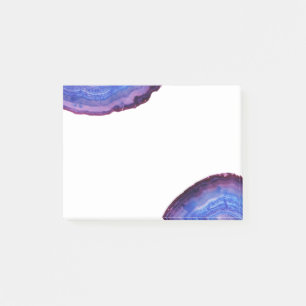 Elegant modern stylish purple agate geode stone post-it notes