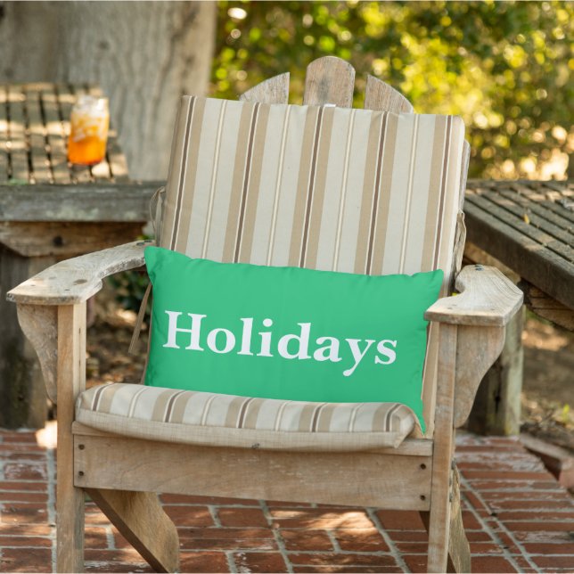 Elegant modern summer decor Greenery Lumbar Cushion (Chair)