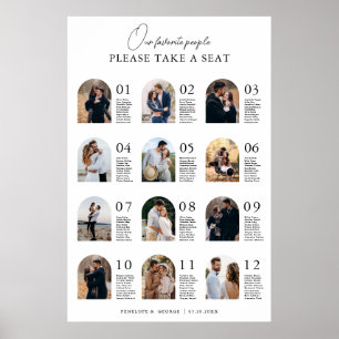 Elegant Modern Table Photo Wedding Seating Chart