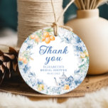 Elegant Modern Tea Party  Favour Tags<br><div class="desc">Transport yourself to an exquisite garden of elegance with our Elegant Blue Floral and Citrus Tea Party Bridal Shower Favour Tags, a celebration where sophistication meets the refreshing charm of citrusy delight. This design is a seamlessly blending the calming hues of blue with the vibrant energy of yellow lemons to...</div>