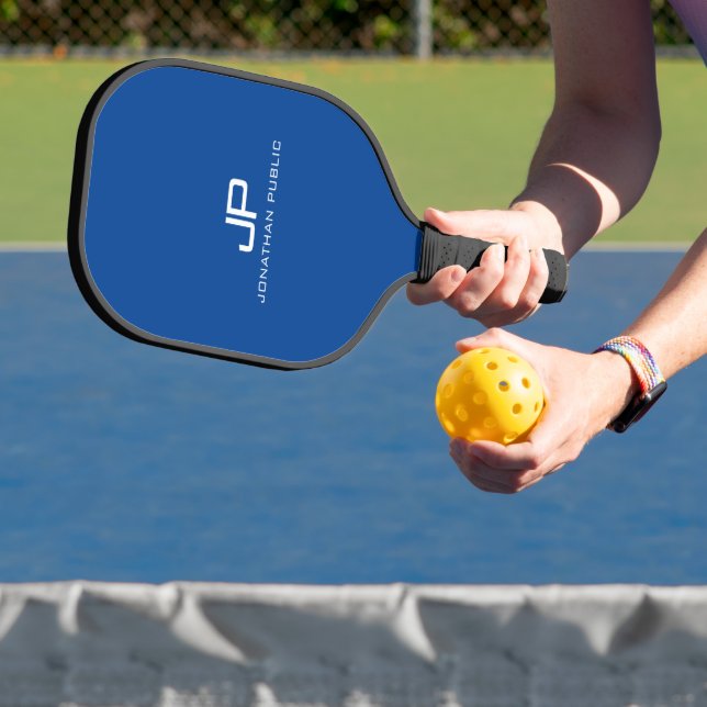 Elegant Modern Template Customisable Monogram Name Pickleball Paddle (Insitu)