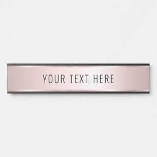 Elegant Modern Template Luxury Rose Gold Trendy Door Sign