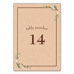 Elegant & Modern Terracotta Wedding Table Number