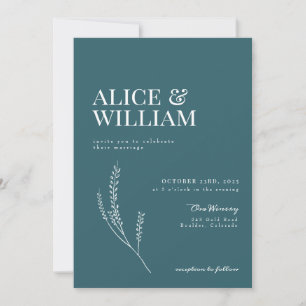 Elegant Modern Terracotta Wheat Wedding Invitation