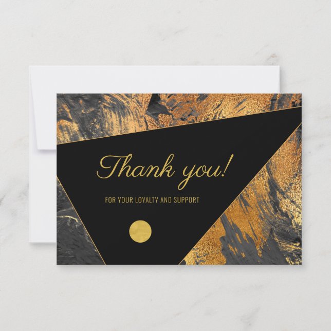 Elegant modern thank you business customer note (Front)
