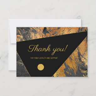 Elegant modern thank you business customer note card