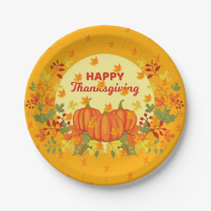 Elegant Modern Thanksgiving Popular Paper Plate