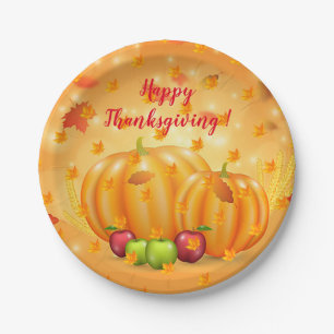 Elegant Modern Thanksgiving Popular Paper Plate