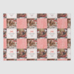 Elegant modern traditional red bow photo Christmas Tissue Paper<br><div class="desc">Elegant modern traditional red bow multi script and serif typography multi photo Merriest Christmas Holiday favour decor tissue paper gift wrap.</div>