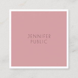 Elegant Modern Trend Colours Professional Simple Square Business Card
