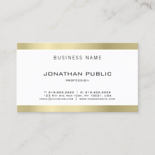 Elegant Modern Trendy Gold Look Plain Luxury Business Card