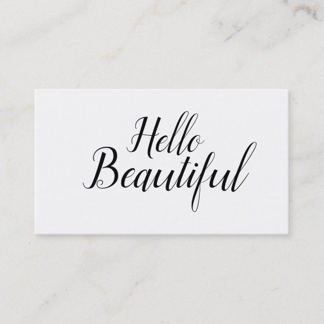 Elegant Modern Trendy Makeup Artist /Hair Stylist Business Card (Front)