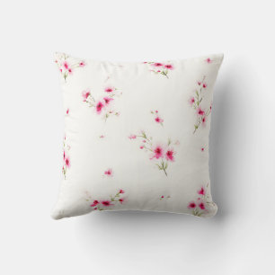 Elegant Modern Trendy Stylish Green Pink Floral  Cushion