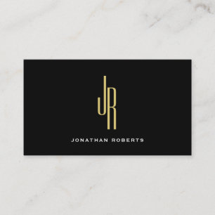 Elegant Modern Two Initial Monogram Business Card