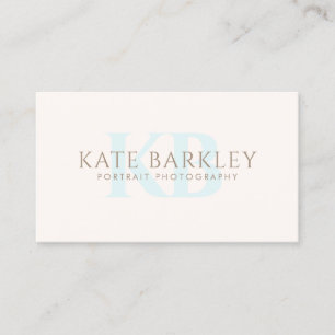 Elegant Modern Two Letter Monogram Business Card