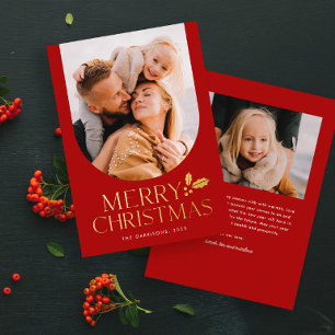Elegant Modern Type Merry Christmas Photo