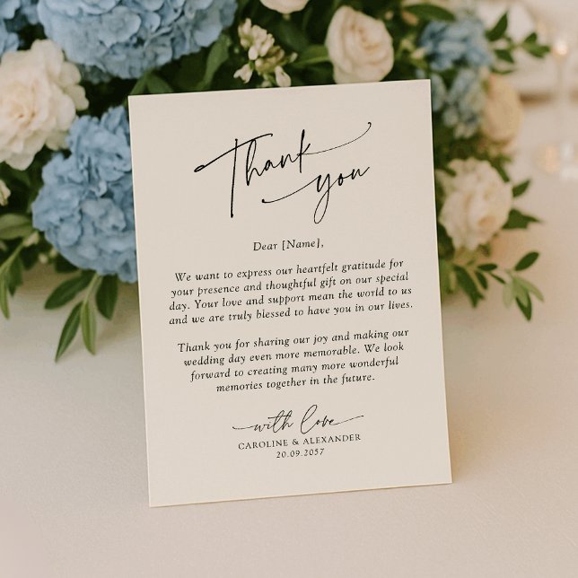 Elegant, modern typography wedding thank you  (Creator Uploaded)