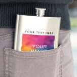Elegant Modern Upload Photo Image Or Logo Best Hip Flask<br><div class="desc">Custom Your Photo Picture Image Or Business Company Corporate Here Modern Elegant Trendy Template Classic Flask.</div>