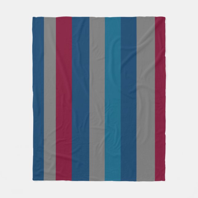 Elegant modern vertical lines pattern fleece blanket (Front)