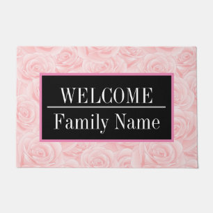 Elegant Modern Vintage Trendy Floral Doormat