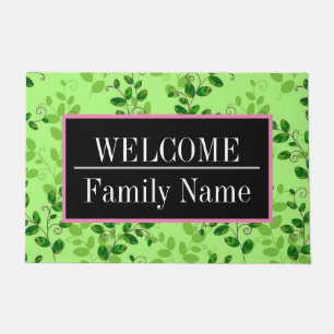 Elegant Modern Vintage Trendy Floral Doormat