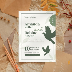 Elegant Modern Vintage Wedding Invitation
