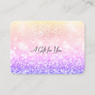 Elegant Modern Violet Confetti,Glitter Bokeh  Discount Card
