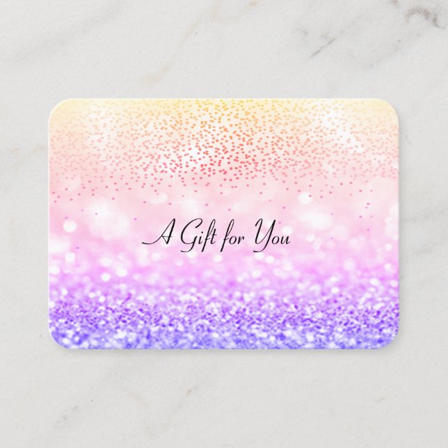 Elegant Modern Violet Confetti,Glitter Bokeh  Discount Card (Front)