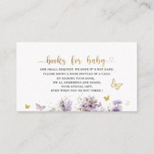 Elegant Modern Watercolor butterfly isses baby sho Enclosure Card
