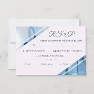 *~* Elegant Modern Watercolor RSVP Wedding Card