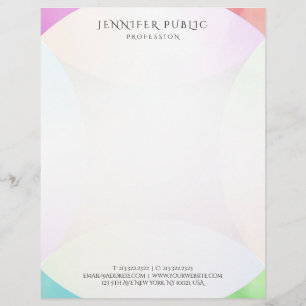 Elegant Modern Watercolor Simple Design Template Custom Letterhead