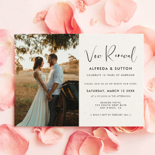 Elegant & modern We still do Vow renewal photo Invitation