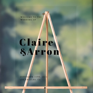 Elegant Modern wedding Acrylic Welcome Sign