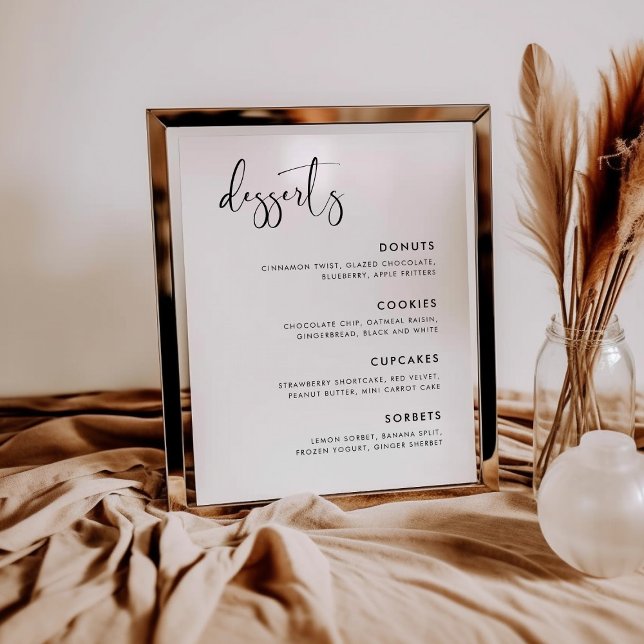 Elegant & Modern Wedding Dessert Bar sign (Creator Uploaded)