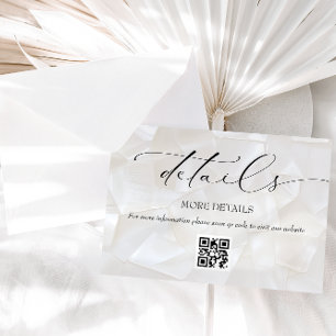 Elegant Modern Wedding Details Enclosure Card