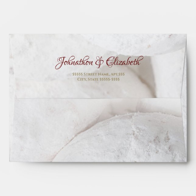 Elegant Modern Wedding Ethereal White Doughnuts Envelope (Back (Top Flap))