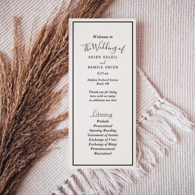 Elegant Modern Wedding Flat Program Programme (Creator Uploaded)
