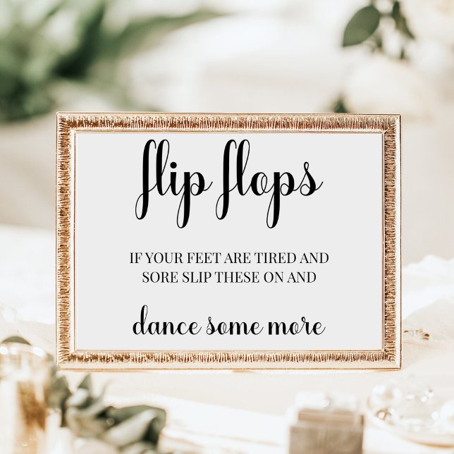 Elegant Modern Wedding Flip Flop Dancing Feet Poster (Creator Uploaded)