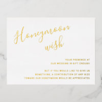 Elegant Modern Wedding Foil Enclosure Card