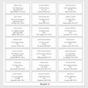 Elegant Modern Wedding Guest Address Labels