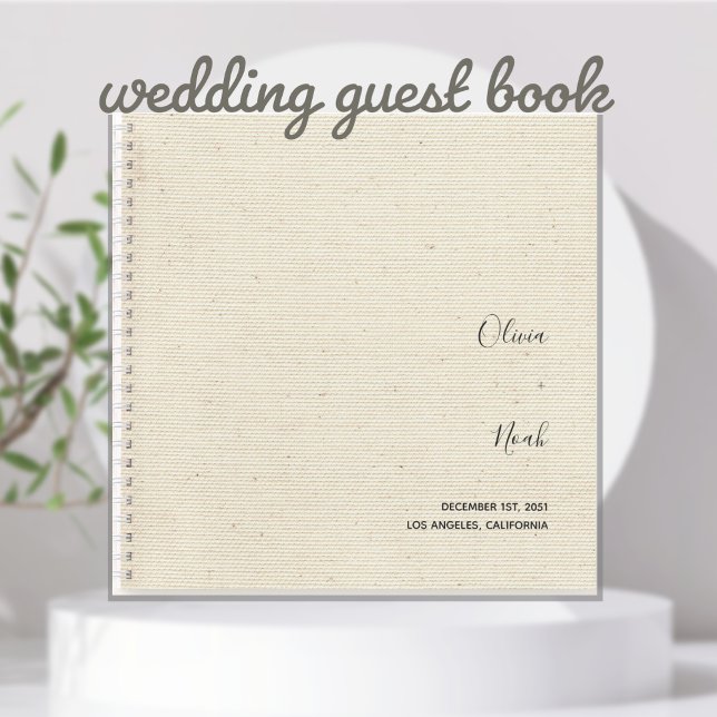 Elegant Modern Wedding Guest Book (Modern  Elegant Minimalist Wedding Guest Book)