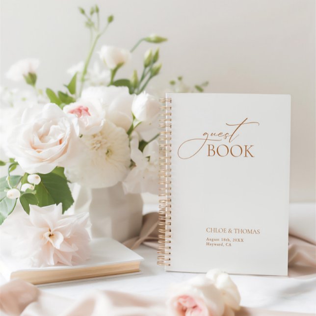Elegant Modern Wedding Guest Book Spiral Notebook (Elegant Modern Wedding Guest Book Spiral Notebook)