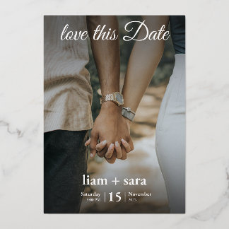 Elegant Modern Wedding Invitation – Double-Sided C