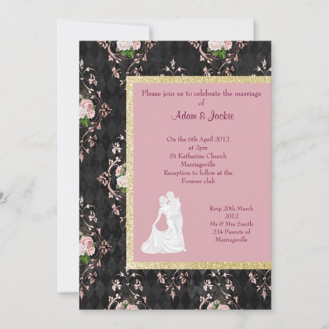 ELEGANT& MODERN WEDDING INVITATIONS BY I DO DESIGN (Front)